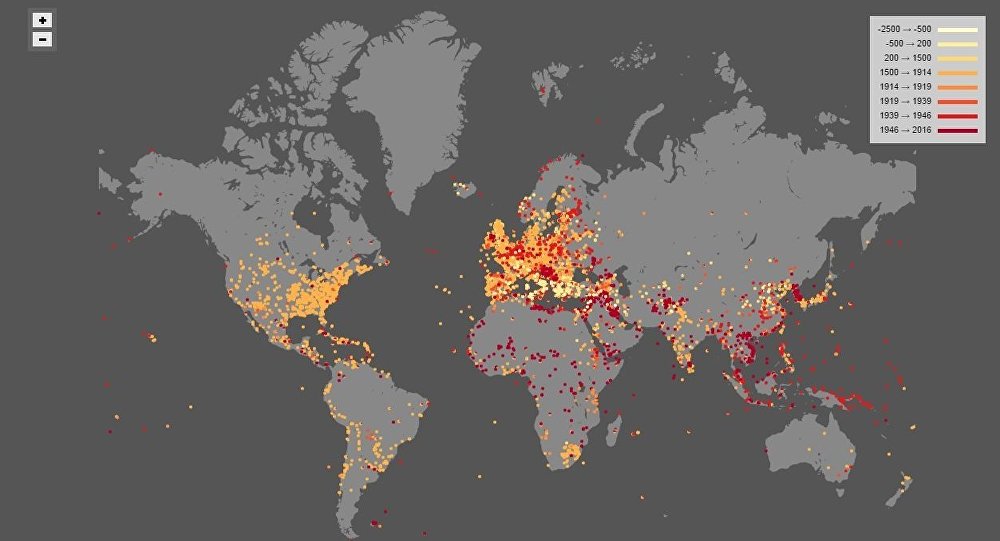 Dünyanın son 4500 yıllık interaktif savaş haritası