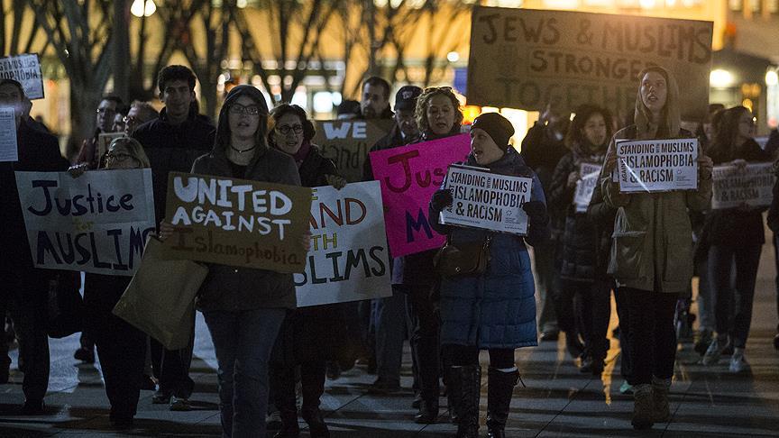 Beyaz Saray önünde İslamofobi ve ırkçılık karşıtı eylem