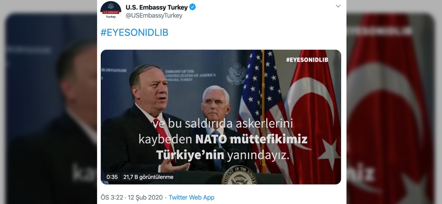 ABD Büyükelçiliği'nden 'Türkiye'nin yanındayız' paylaşımı