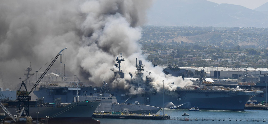 ABD savaş gemisinde yangın
