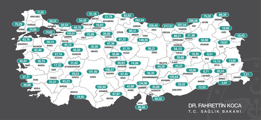 Vaka sayılarında rekor Karadeniz bölgesinde