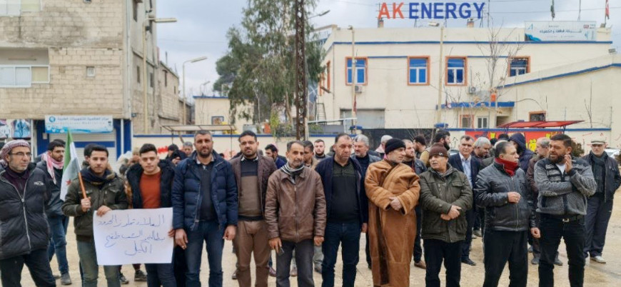Türkiye'nin kontrolündeki Afrin'de elektrik zamları protesto edildi