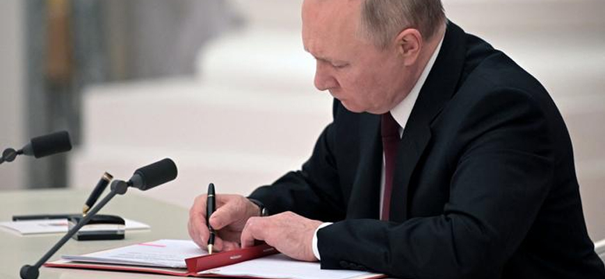 Putin, Ukrayna'ya ait dört bölgeyi Rusya'ya katan kanunu imzaladı