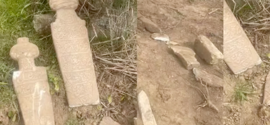 Yunan yetkililer Batı Trakya'da tarihi Türk mezarlığını yıktı