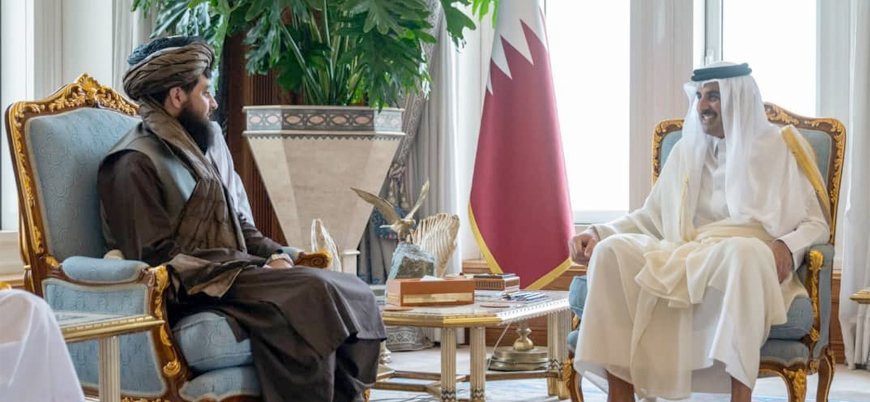 Afganistan Savunma Bakanı Mevlevi Yakup Katar Emiri ile bir araya geldi