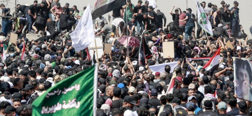On aydır hükümetin kurulamadığı Irak'ta göstericiler sokağa indi