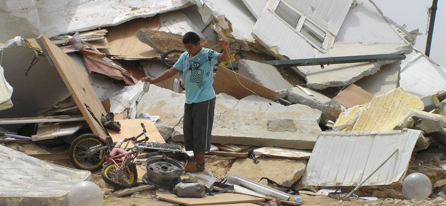 İsrail güçleri Filistinlilerin yaşadığı Arakib köyünü 206'ncı kez yıktı