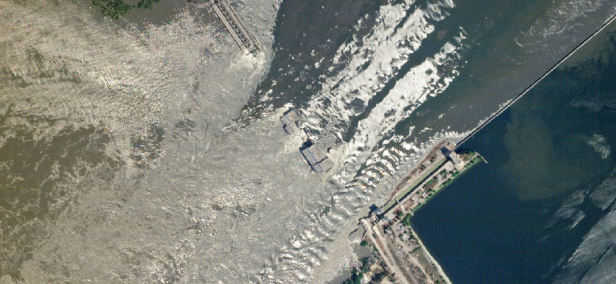 Galeri | Ukrayna'daki baraj patlamasının ardından yaşanan felaket uydu görüntülerinde