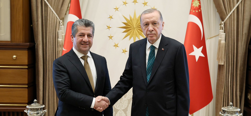 Türkiye'yi ziyaret eden Barzani Erdoğan ile görüştü
