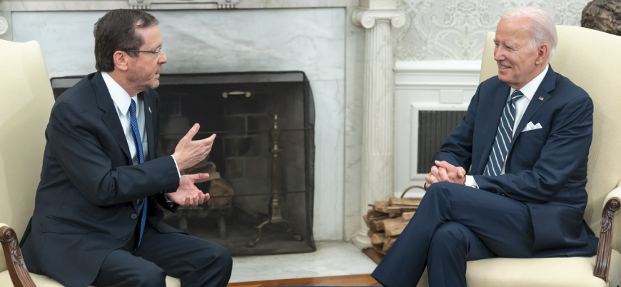 Biden, İsrail Cumhurbaşkanı Herzog'u Beyaz Saray'da ağırladı