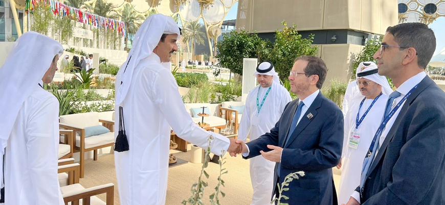 Katar Emiri İsrail Cumhurbaşkanıyla bir araya geldi