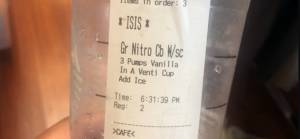 Starbucks bardağına ismini 'IŞİD' diye yazdılar