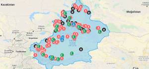Doğu Türkistan'daki toplama kamplarının interaktif haritası