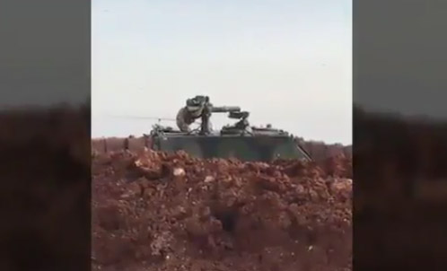 Fırat Kalkanı güçlerinden Afrin'de YPG'ye güdümlü füze atışı
